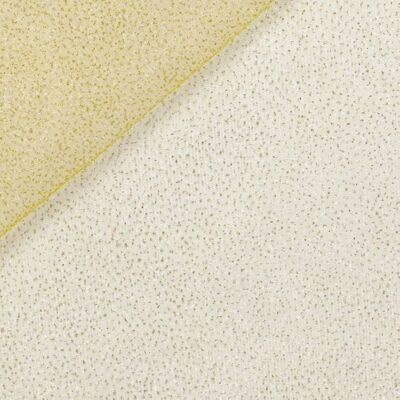 Mondial Tissus - Tulle - Blanc - Paillettes dorées - Tissu - Publicité Mondial Tissus - Tulle - Blanc - Paillettes dorées - Tissu - Publicité
