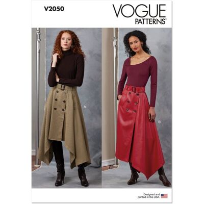 Vogue V2050Y5 Jupe mi-longue enveloppante - Jupe - Publicité Vogue V2050Y5 Jupe mi-longue enveloppante - Jupe - Publicité