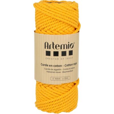 Artemio - Corde macramé coton torsadée - 4mm x 33m - ocre - corde - Publicité Artemio - Corde macramé coton torsadée - 4mm x 33m - ocre - corde - Publicité