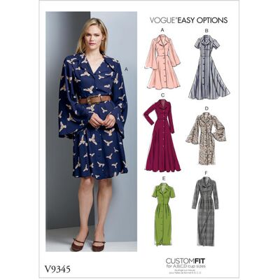 Vogue - 9345 E5 - Bonnes tailles A-F - 14-22 - Modèle de couture - Publicité Vogue - 9345 E5 - Bonnes tailles A-F - 14-22 - Modèle de couture - Publicité