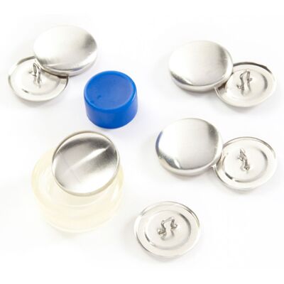 Boutons à recouvrir métal argent - Bohin - Mondial Tissus - Publicité Boutons à recouvrir métal argent - Bohin - Mondial Tissus - Publicité