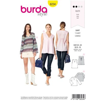 Modèle de couture Burda 6234 - Instructions de confection - Publicité Modèle de couture Burda 6234 - Instructions de confection - Publicité