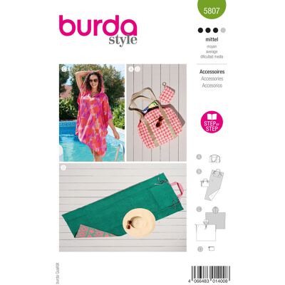 Burda - N° 5807 - Kit plage - Publicité Burda - N° 5807 - Kit plage - Publicité