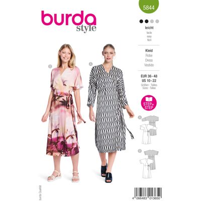 Burda Mondial Tissus - 5844 - Patron de couture - Publicité Burda Mondial Tissus - 5844 - Patron de couture - Publicité