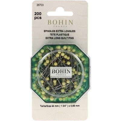 Bohin - Ep.tete plast.jaune 44mm - Yellow head - Pins - Publicité Bohin - Ep.tete plast.jaune 44mm - Yellow head - Pins - Publicité