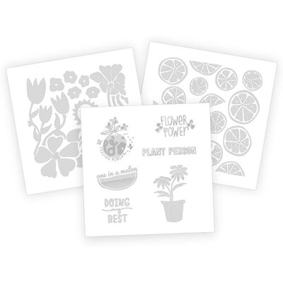 Artemio - 3 Floral Fruit - Blanc - 25 cm - Vinyle thermocollant - Publicité Artemio - 3 Floral Fruit - Blanc - 25 cm - Vinyle thermocollant - Publicité