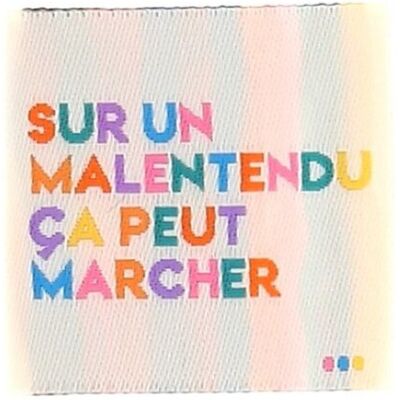 Lot 4 Étiquettes tissées "sur un malentendu ca peut marcher" - Bohin - Bohin - Mondial Tissus - Publicité Lot 4 Étiquettes tissées "sur un malentendu ca peut marcher" - Bohin - Bohin - Mondial Tissus - Publicité