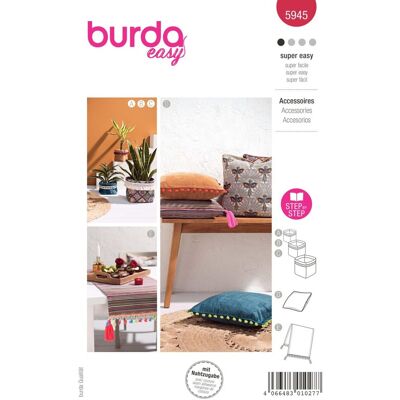 Patron Burda 5945 accessoires cache pot plante - Burda - Mondial Tissus - Publicité Patron Burda 5945 accessoires cache pot plante - Burda - Mondial Tissus - Publicité