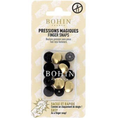 Pression magique 14mm x4 métal or Bohin - Bohin - Mondial Tissus - Publicité Pression magique 14mm x4 métal or Bohin - Bohin - Mondial Tissus - Publicité