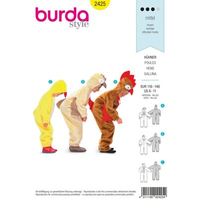 Modèle Burda 2425 - Costume enfant - Taille 116-146 - Publicité Modèle Burda 2425 - Costume enfant - Taille 116-146 - Publicité