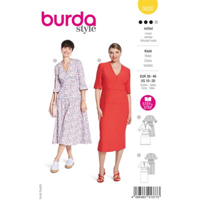 Burda - Burda N°5820 - Taille 36-46 - Pattern - Publicité Burda - Burda N°5820 - Taille 36-46 - Pattern - Publicité