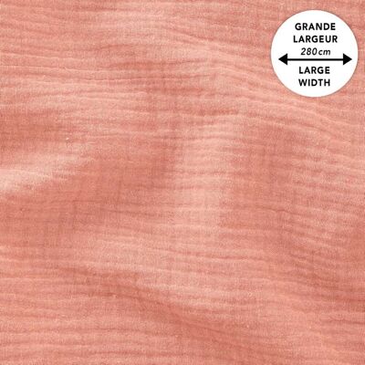 Mondial Tissus - Double gauze 280cm - Coral - Fabric - Publicité Mondial Tissus - Double gauze 280cm - Coral - Fabric - Publicité