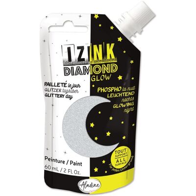 Bernette Izink diamond glow peinture textile phosphorescente - Publicité Bernette Izink diamond glow peinture textile phosphorescente - Publicité