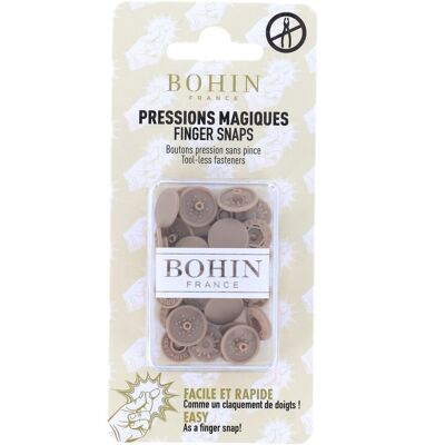Bohin Boutons Pression Beige - Pressions magiques 13mm x8 - Publicité Bohin Boutons Pression Beige - Pressions magiques 13mm x8 - Publicité