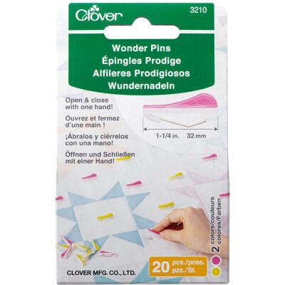 Épingles Wonder Clover Jaunes et Violettes - Épingles - Publicité Épingles Wonder Clover Jaunes et Violettes - Épingles - Publicité