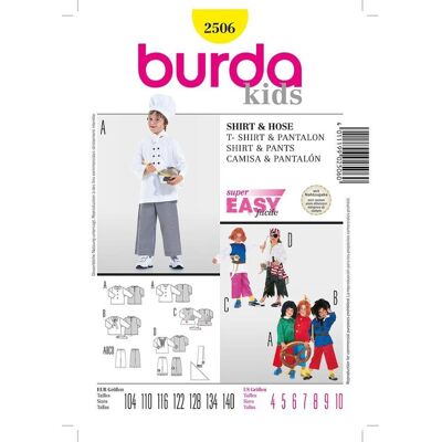 Patron Burda 2506 - déguisement divers enfant - Burda - Mondial Tissus - Publicité Patron Burda 2506 - déguisement divers enfant - Burda - Mondial Tissus - Publicité