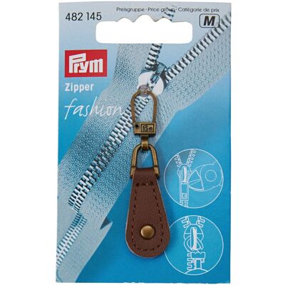 Prym Slider de Fermeture Éclair en Cuir Brun - Slider de Fermeture Éclair - Publicité Prym Slider de Fermeture Éclair en Cuir Brun - Slider de Fermeture Éclair - Publicité