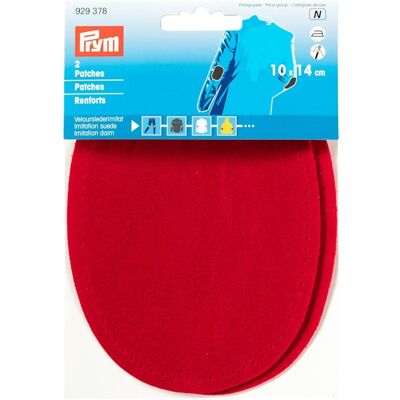 Renfort ovale thermocollant rouge - Renfort à coudre ou à repasser - 10x14cm - Publicité Renfort ovale thermocollant rouge - Renfort à coudre ou à repasser - 10x14cm - Publicité