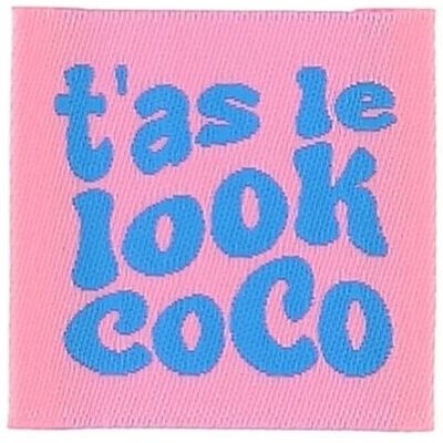 Lot 4 Étiquettes tissées "t'as le look coco" - Bohin - Bohin - Mondial Tissus - Publicité Lot 4 Étiquettes tissées "t'as le look coco" - Bohin - Bohin - Mondial Tissus - Publicité