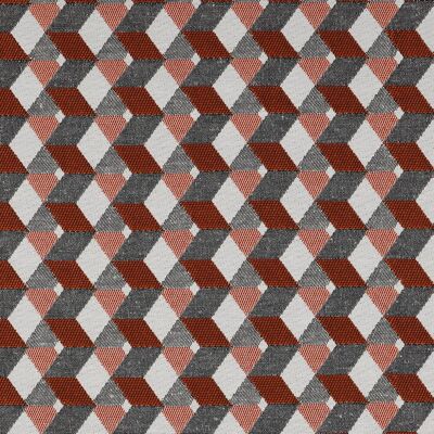 Tissu jacquard carey paprika - Mondial Tissus - Publicité Tissu jacquard carey paprika - Mondial Tissus - Publicité