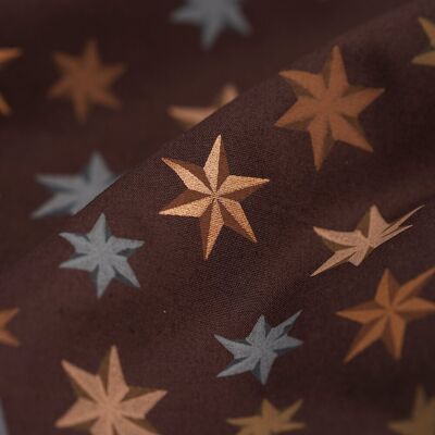Tissu de Noël étoiles marron - Mondial Tissus - Publicité Tissu de Noël étoiles marron - Mondial Tissus - Publicité