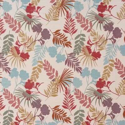 Tissu jacquard fin feuilles en folie tutti frutti - Fryett's - Mondial Tissus - Publicité Tissu jacquard fin feuilles en folie tutti frutti - Fryett's - Mondial Tissus - Publicité