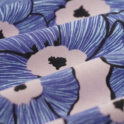 Tissu bachette hello Poppy bleu - MT - Mondial Tissus - Publicité Tissu bachette hello Poppy bleu - MT - Mondial Tissus - Publicité
