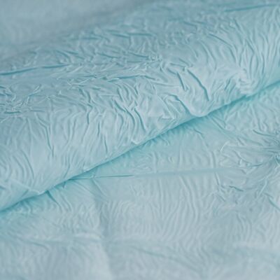 Tissu nappage froissé bleu grande largeur - Mondial Tissus - Publicité Tissu nappage froissé bleu grande largeur - Mondial Tissus - Publicité