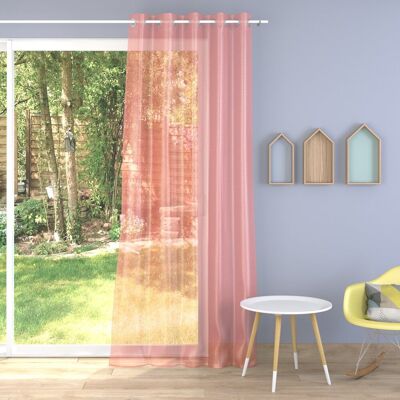Tissu voile uni plombé corail grande largeur - Linder - Mondial Tissus - Publicité Tissu voile uni plombé corail grande largeur - Linder - Mondial Tissus - Publicité