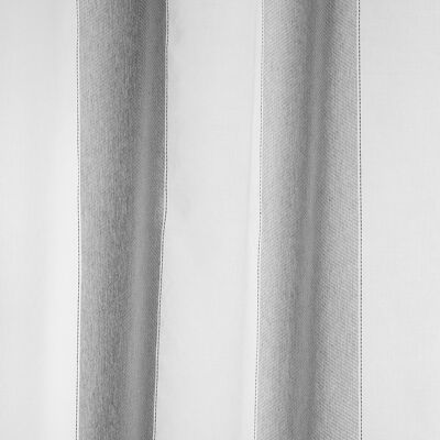 Tissu voile à rayures grises à chevrons - 300cm - Mondial Tissus - Publicité Tissu voile à rayures grises à chevrons - 300cm - Mondial Tissus - Publicité