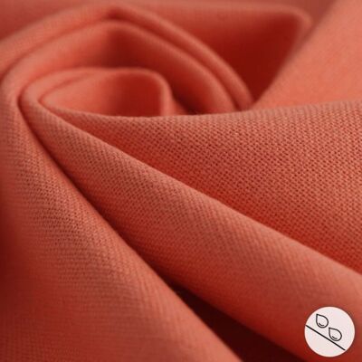 Tissu slub enduit Corail - MT - Mondial Tissus - Publicité Tissu slub enduit Corail - MT - Mondial Tissus - Publicité