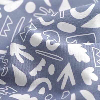 Tissu coton épais découpage bleu gris - MT - Mondial Tissus - Publicité Tissu coton épais découpage bleu gris - MT - Mondial Tissus - Publicité