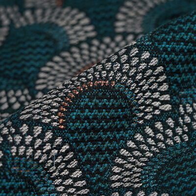 Tissu jacquard Zama vert émeraude - Mondial Tissus - Publicité Tissu jacquard Zama vert émeraude - Mondial Tissus - Publicité