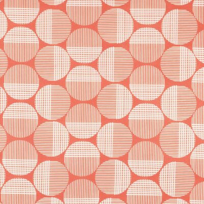 Tissu cretonne sphère quadrillé corail - MT - Mondial Tissus - Publicité Tissu cretonne sphère quadrillé corail - MT - Mondial Tissus - Publicité