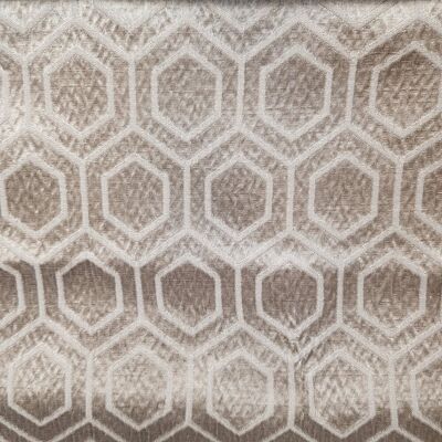 Tissu Jacquard losange art déco Taupe - Fryett's - Mondial Tissus - Publicité Tissu Jacquard losange art déco Taupe - Fryett's - Mondial Tissus - Publicité