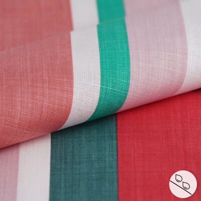Tissu bachette enduite Bahine rose - MT - Mondial Tissus - Publicité Tissu bachette enduite Bahine rose - MT - Mondial Tissus - Publicité