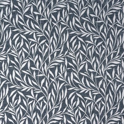 Tissu jacquard lin viscose feuillage bleu indigo - Fryett's - Mondial Tissus - Publicité Tissu jacquard lin viscose feuillage bleu indigo - Fryett's - Mondial Tissus - Publicité