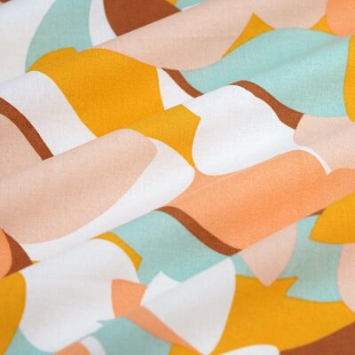 Tissu percale coton papier coupé orange - MT - Mondial Tissus - Publicité Tissu percale coton papier coupé orange - MT - Mondial Tissus - Publicité