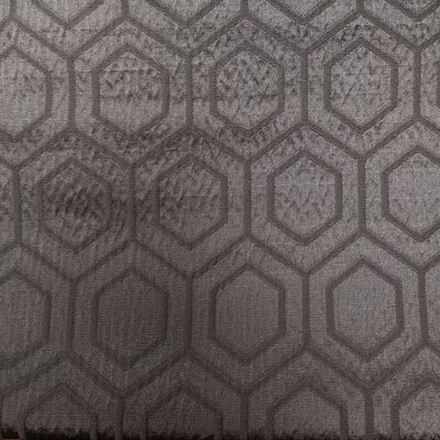 Tissu Jacquard losange art déco Gris foncé - Fryett's - Mondial Tissus - Publicité Tissu Jacquard losange art déco Gris foncé - Fryett's - Mondial Tissus - Publicité