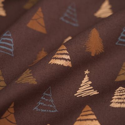 Tissu de Noël sapins marron - Mondial Tissus - Publicité Tissu de Noël sapins marron - Mondial Tissus - Publicité
