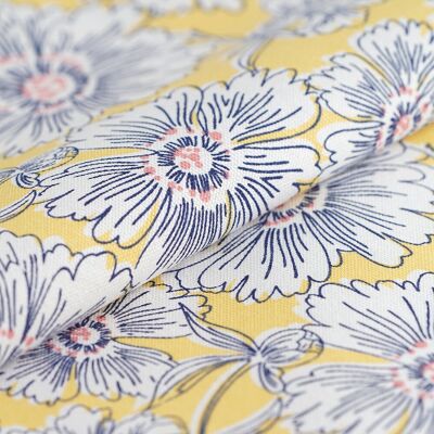 Tissu bachette Anémone jaune - MT - Mondial Tissus - Publicité Tissu bachette Anémone jaune - MT - Mondial Tissus - Publicité