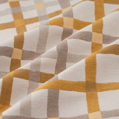 Tissu jacquard Aika jaune - MT - Mondial Tissus - Publicité Tissu jacquard Aika jaune - MT - Mondial Tissus - Publicité