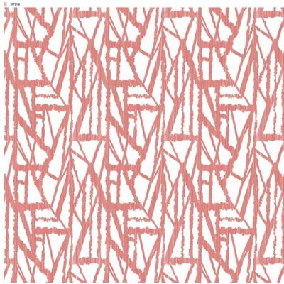 Tissu coton effet slub trait abstrait corail - Fryett's - Mondial Tissus - Publicité Tissu coton effet slub trait abstrait corail - Fryett's - Mondial Tissus - Publicité