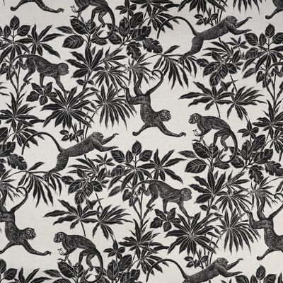 Tissu coton épais jungle noir et blanc - Mondial Tissus - Publicité Tissu coton épais jungle noir et blanc - Mondial Tissus - Publicité