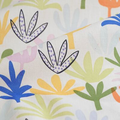 Tissu cretonne Agave blanc - MT - Mondial Tissus - Publicité Tissu cretonne Agave blanc - MT - Mondial Tissus - Publicité