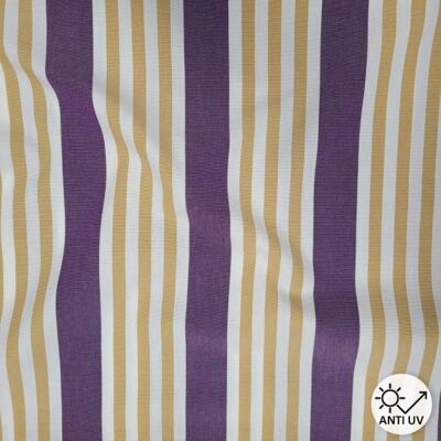 Toile outdoor imprimée rayures jaune et violet - Mondial Tissus - Publicité Toile outdoor imprimée rayures jaune et violet - Mondial Tissus - Publicité