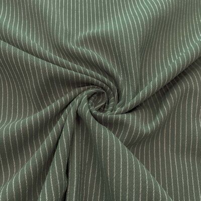 Mondial Tissus - Crinkle Stripe Khaki White - Kaki - Rayé - Tissu - Publicité Mondial Tissus - Crinkle Stripe Khaki White - Kaki - Rayé - Tissu - Publicité