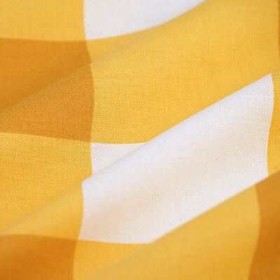 Tissu percale Vichy grande largeur ocre - MT - Mondial Tissus - Publicité Tissu percale Vichy grande largeur ocre - MT - Mondial Tissus - Publicité