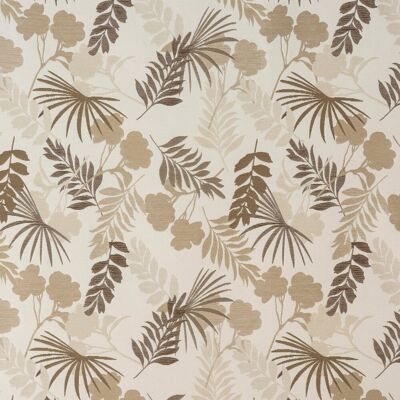 Tissu jacquard fin feuilles en folie naturel - Fryett's - Mondial Tissus - Publicité Tissu jacquard fin feuilles en folie naturel - Fryett's - Mondial Tissus - Publicité