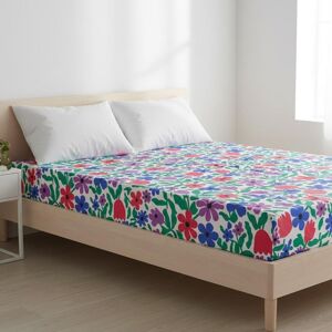 Drap housse Daisy 160x200cm - MT - Mondial Tissus - Publicité Drap housse Daisy 160x200cm - MT - Mondial Tissus - Publicité